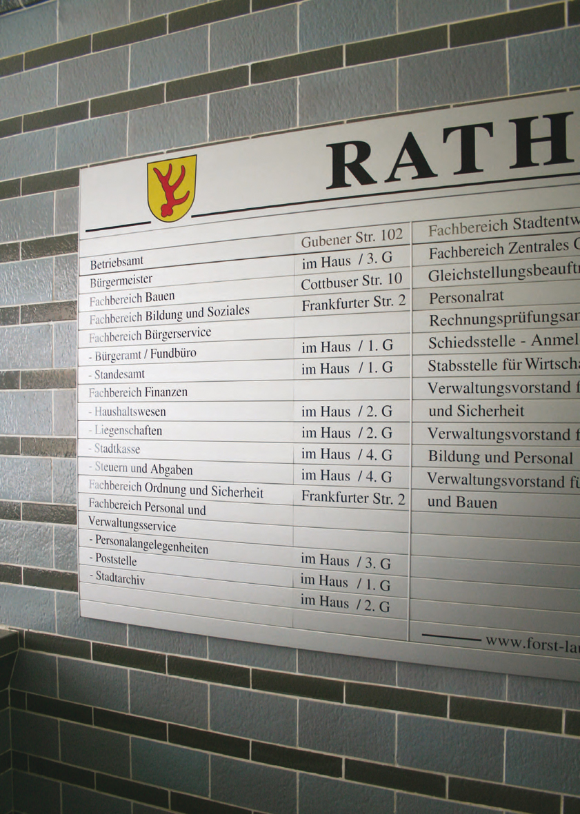 Rathaus · Beschilderung